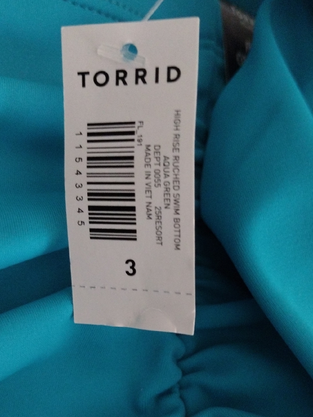 Torrid Teal Ruffled Flounce Bikini Top & High-Waist Bottoms Swimsuit Set 3X Nwt - Picture 4 of 4
